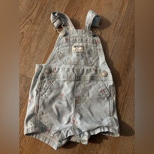 Kids Denim Overalls with Floral Print